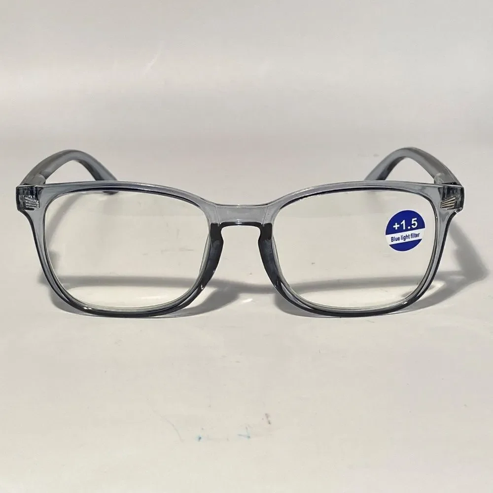 1508 Colette 1.5 Grey Reading Glasses Soft Butterfly Readers NWT